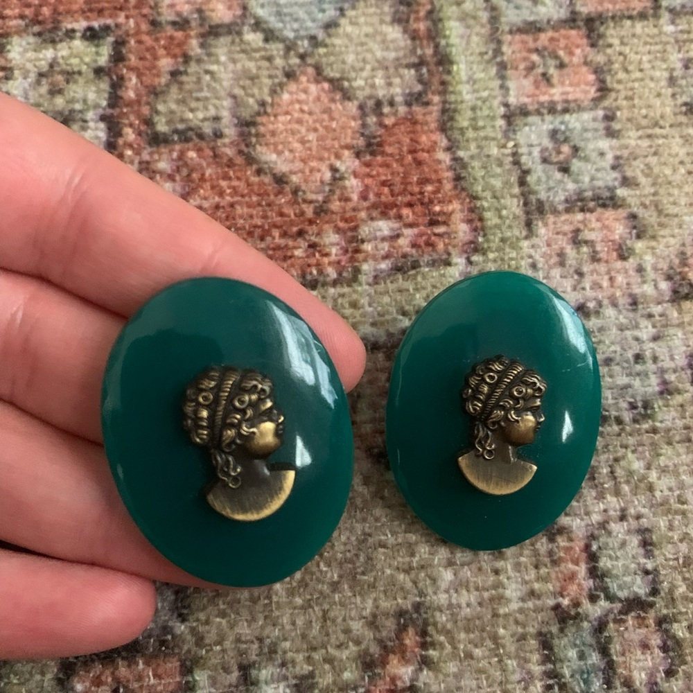 Vintage green earrings